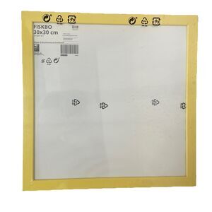 Ikea Fiskbo Yellow Photo Frame Art Picture Frame 11.75” Square NEW Wall Frame